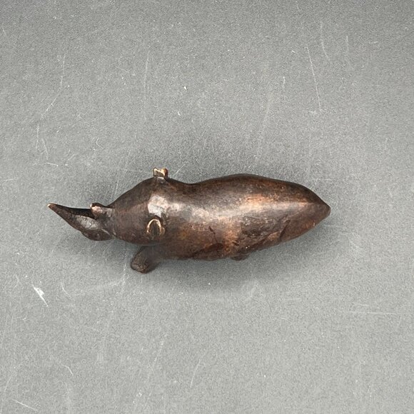 Vintage 1960s Hand Carved Wooden Rhinoceros - Picture 6 of 6